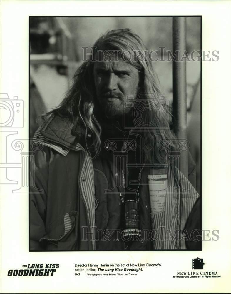 1996 Press Photo Director Renny Harlin on the set of &quot;The Long Kiss Goodnight&quot;- Historic Images