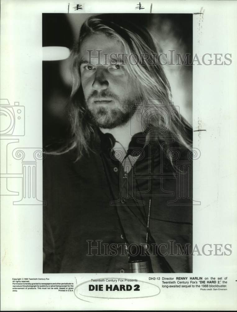 1990 Press Photo Renny Harlin, Director of "Die Hard 2" Movie - sap18956- Historic Images