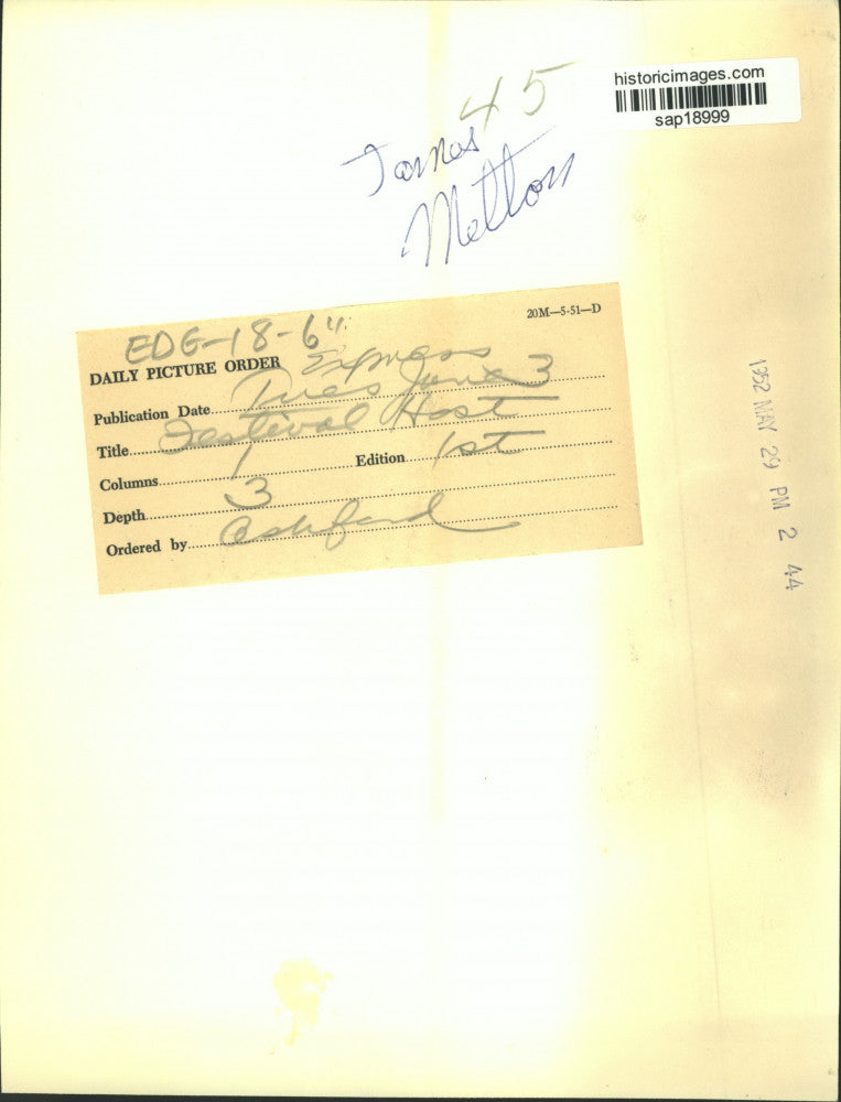 1952 Press Photo Festival Host James Melton - sap18999