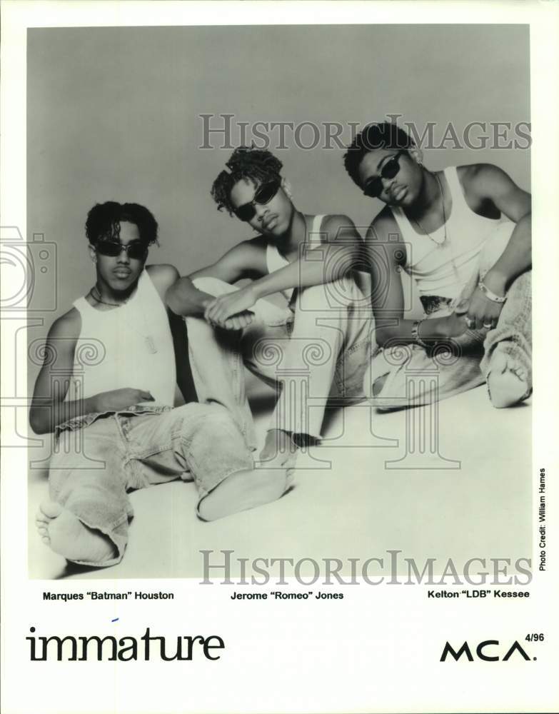 1996 Press Photo Three Members of the musical group Immature, Entertainers- Historic Images