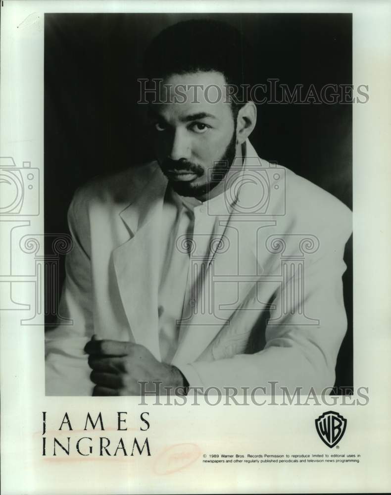 1989 Press Photo James Ingram, Singer and Songwriter - sap19167- Historic Images