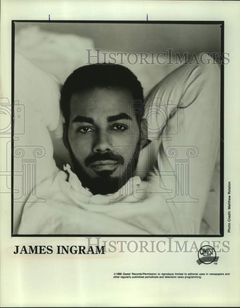 1986 Press Photo Musician James Ingram - sap19169- Historic Images