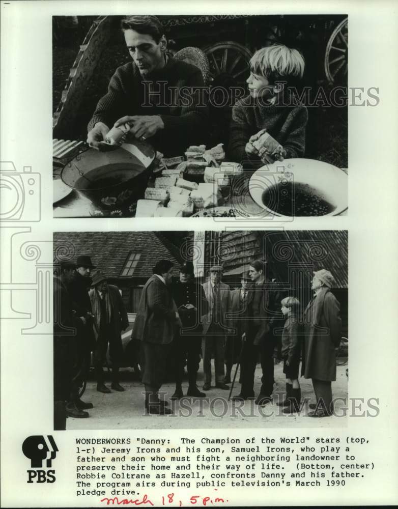 1990 Press Photo Actor Samuel Irons in "Danny: The Champion of the World"- Historic Images