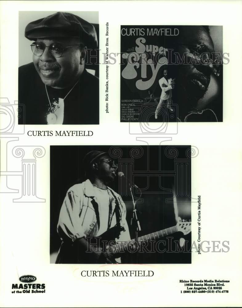 1998 Press Photo Musician Curtis Mayfield in composite - sap19395- Historic Images