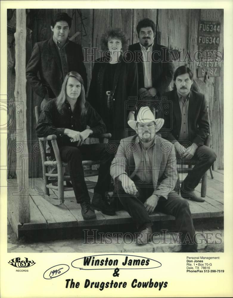 1995 Press Photo Musician Winston James and The Drugstore Cowboys Band- Historic Images