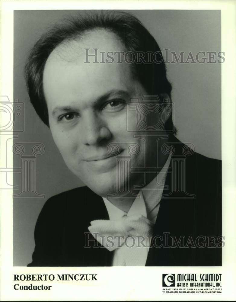 2001 Press Photo Roberto Minczuk, San Antonio Symphony Conductor - sap19480- Historic Images