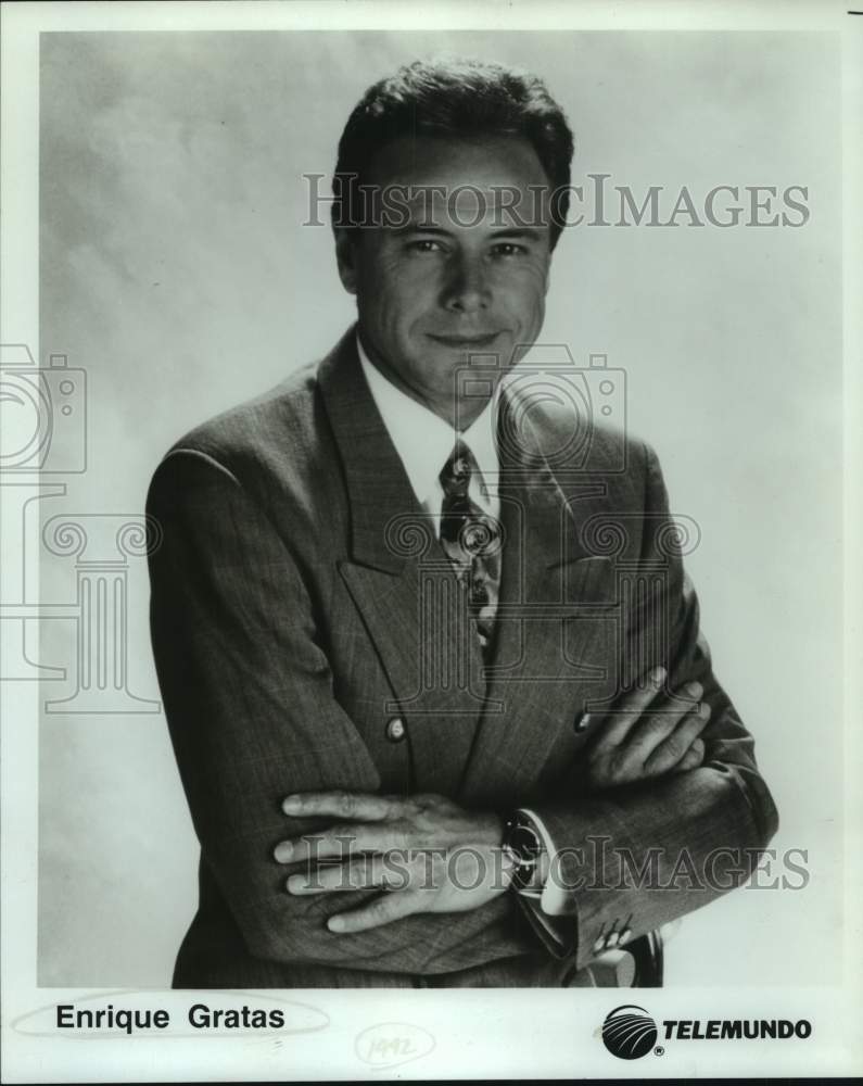 1992 Press Photo Enrique Gratas, Television Host - sap19518- Historic Images