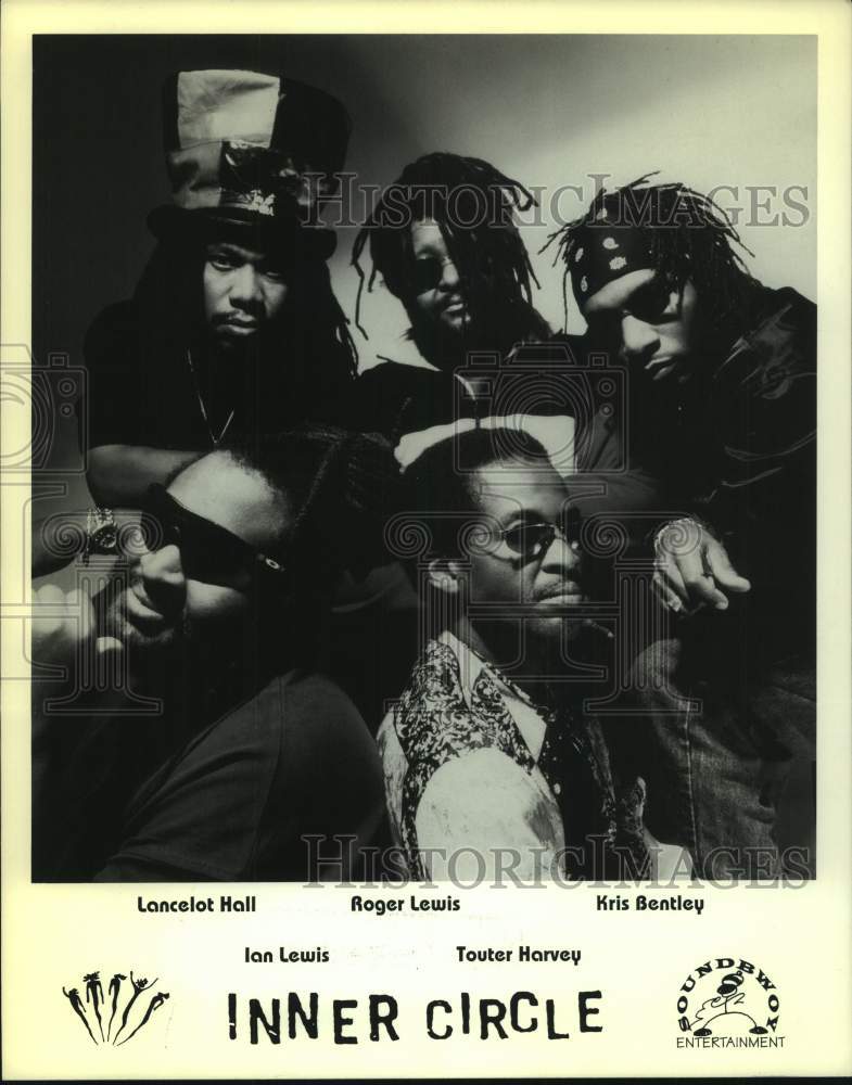1999 Press Photo Five Members of the band Inner Circle, Entertainers - sap19669- Historic Images