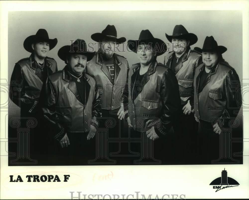 1997 Press Photo Musicians, Six Members of the band La Tropa F, Entertainers- Historic Images