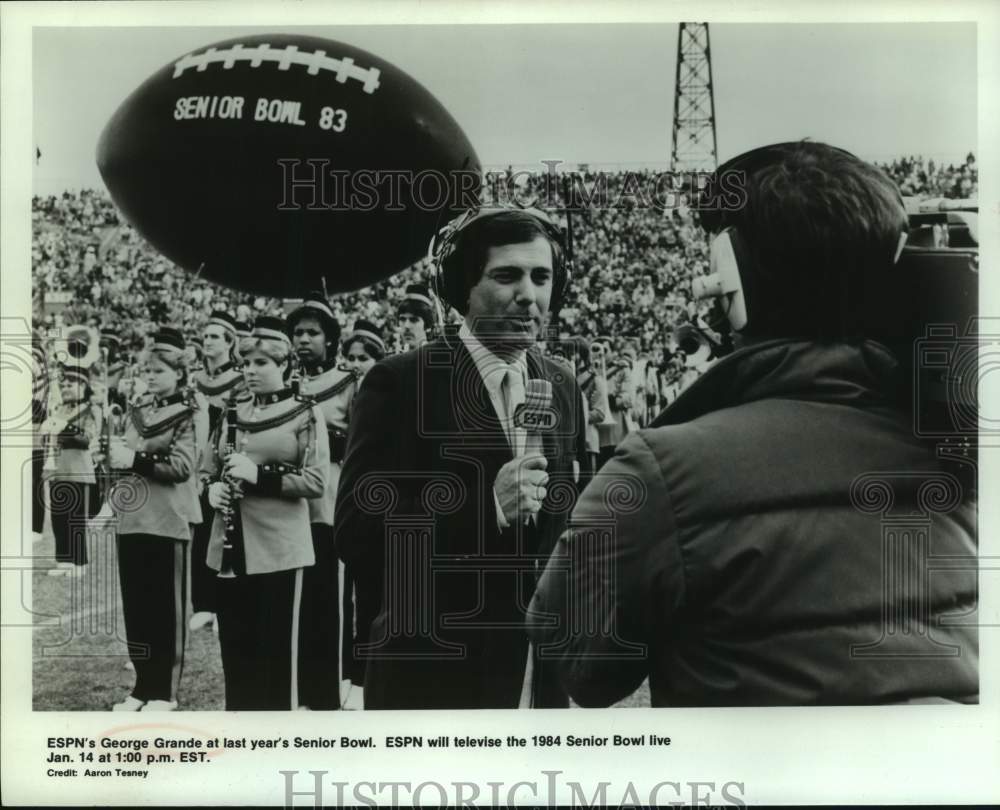 1984 Press Photo Host George Grande at Senior Bowl Football Game - sap19803- Historic Images