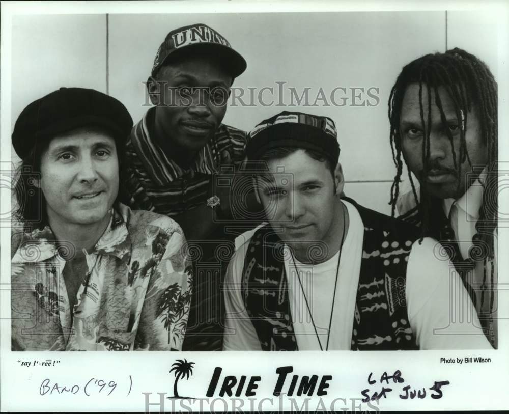 1999 Press Photo Members of Irie Time, reggae band from Houston, Texas.- Historic Images