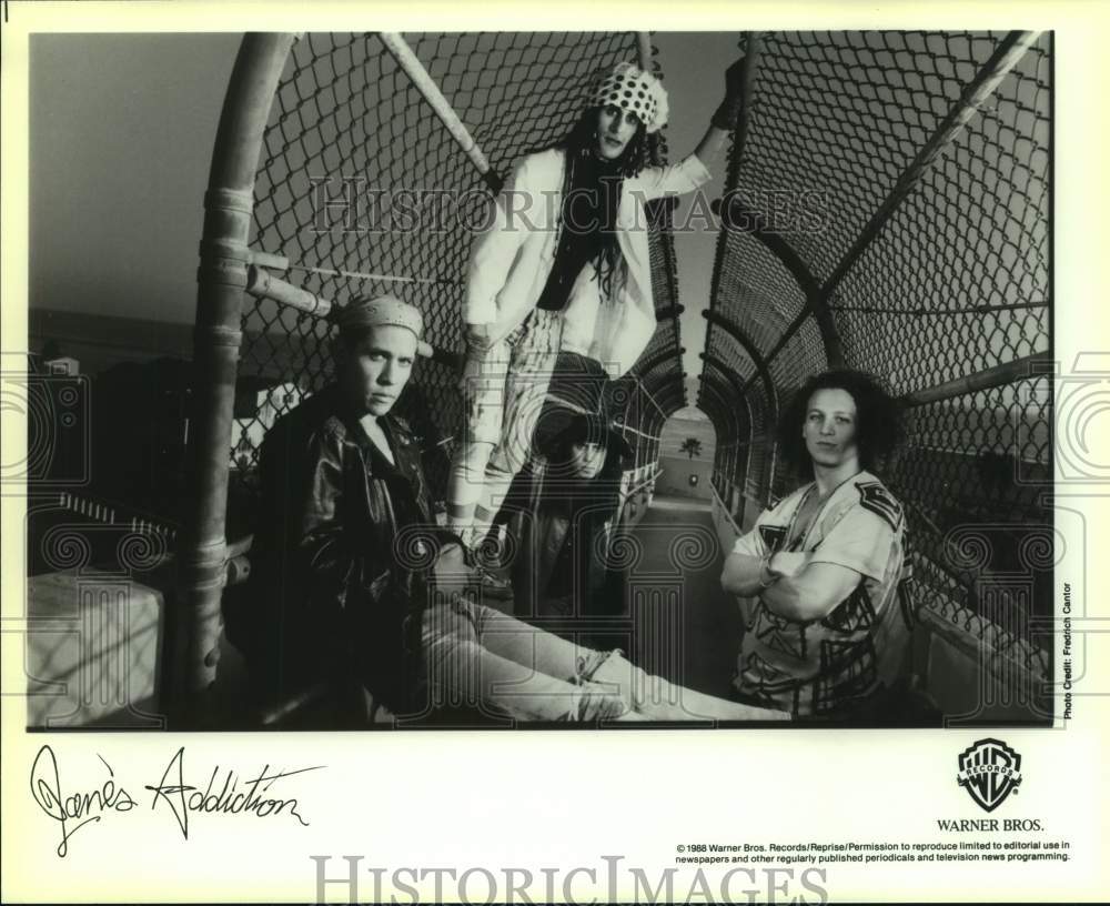 1988 Press Photo Members of Jane&#39;s Addiction, rock band from Los Angeles.- Historic Images