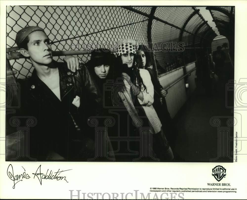 1988 Press Photo Members of Jane's Addiction, rock band from Los Angeles.- Historic Images
