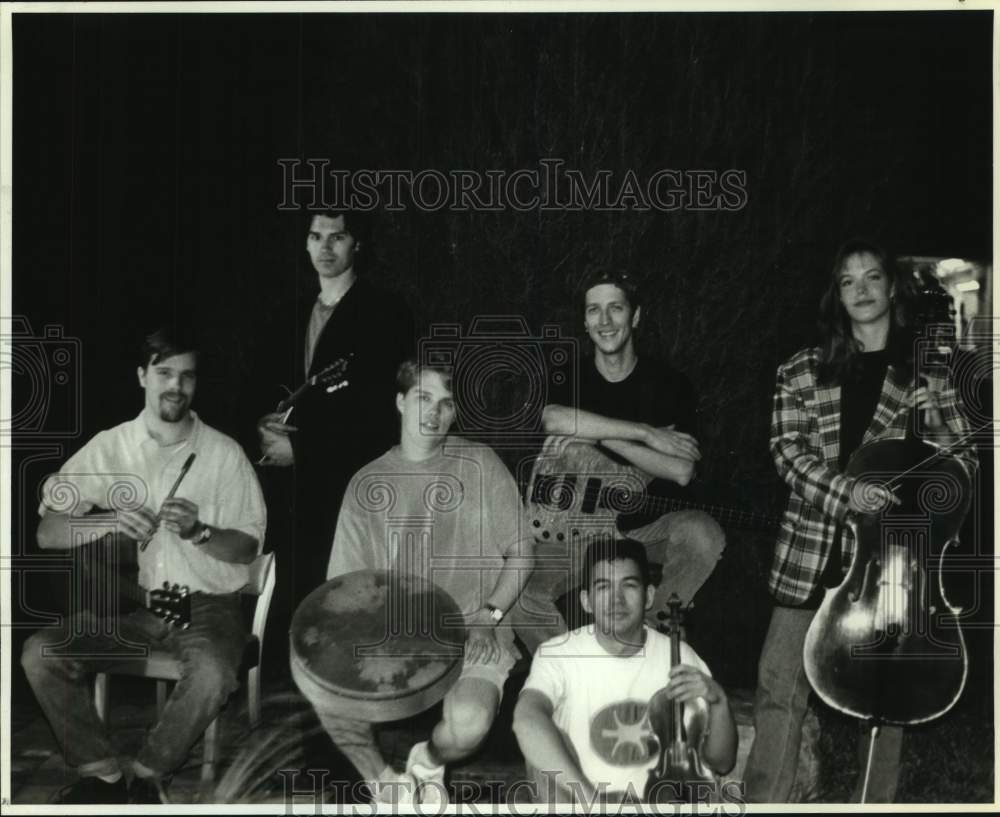 1996 Press Photo Members of The Intentions &amp; Friends Rock Band, Entertainers- Historic Images