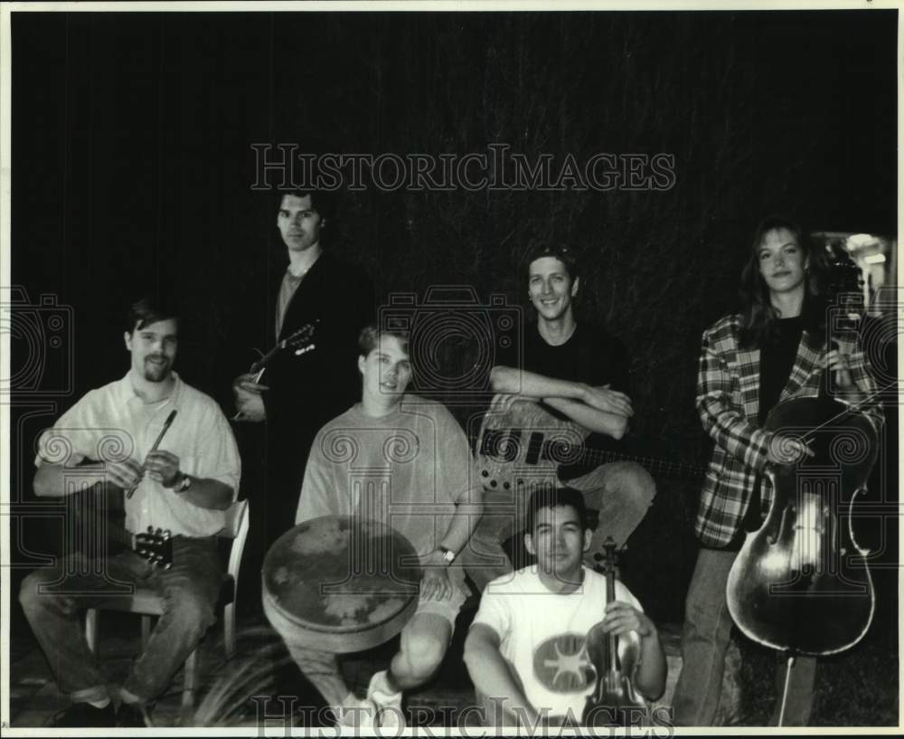 1996 Press Photo Members of The Intentions & Friends Rock Band, Entertainers- Historic Images