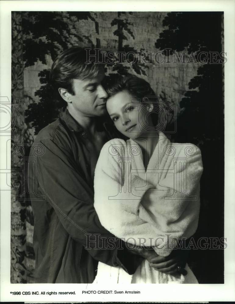 1996 Press Photo Actors Christopher Villiers, Julie Cox in "Princess in Love"- Historic Images