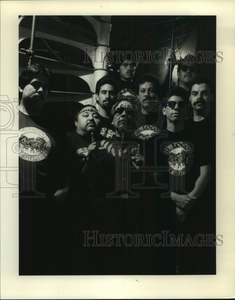 1990 Press Photo Members of Dr. Loco&#39;s Rockin&#39; Jalapeno Band - sap20255- Historic Images