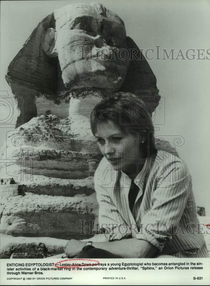 1980 Press Photo Actress Lesley-Anne Down in &quot;Sphinx&quot; movie closeup - sap20259- Historic Images