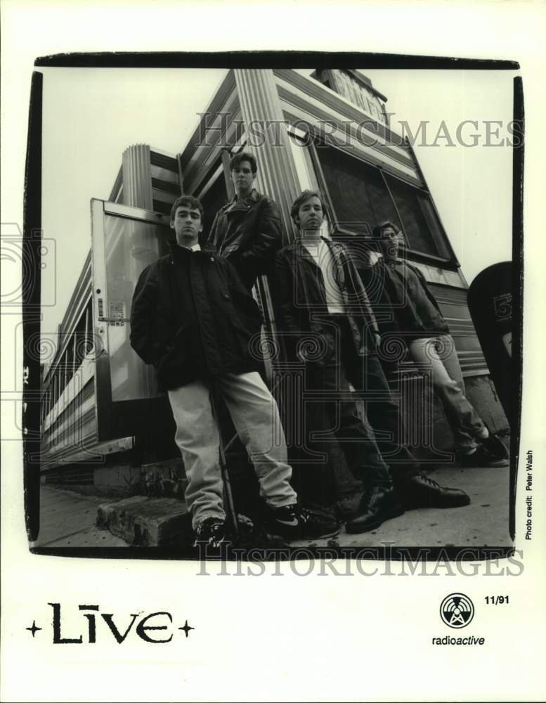 1991 Press Photo Four Members of the band Live, Entertainers - sap20377- Historic Images