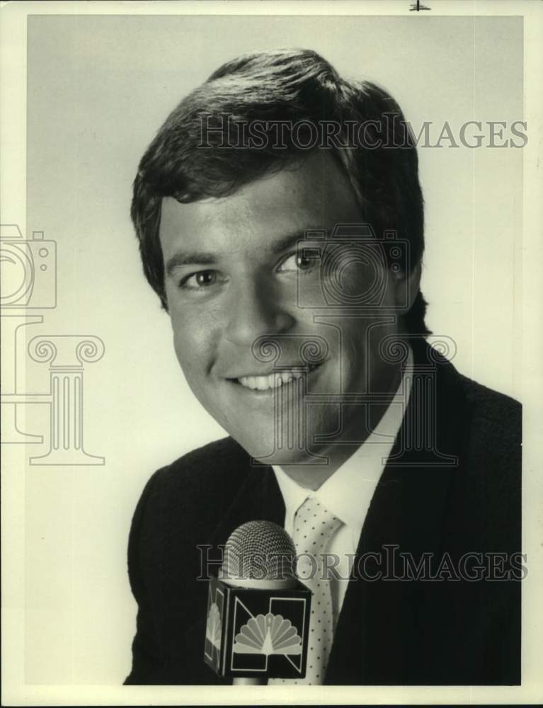 1985 Press Photo Bob Costas, Host of National Broadcasting Company Sports- Historic Images