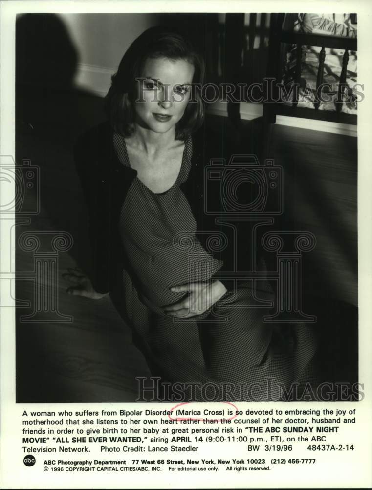 1996 Press Photo Actress Marica Cross in "All She Ever Wanted" Television Movie- Historic Images