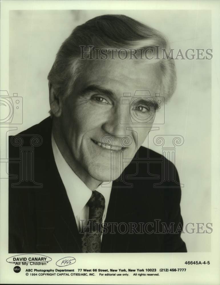 1994 Press Photo Actor David Canary in "All My Children" portrait - sap20477- Historic Images