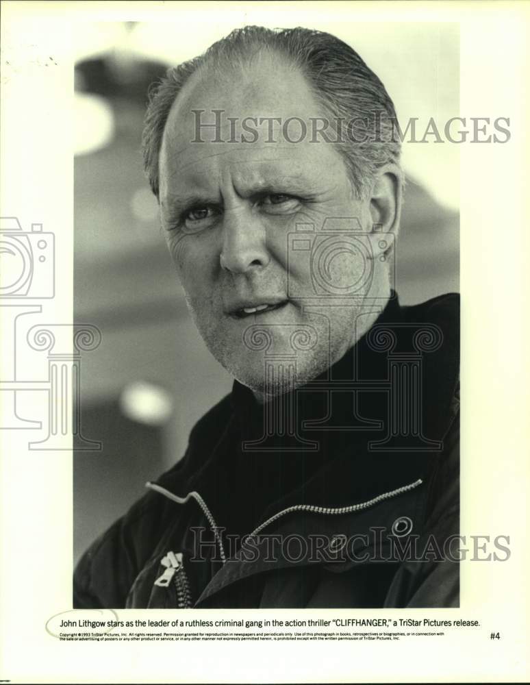 1993 Press Photo John Lithgow as the leader of criminal gang in &quot;Cliffhanger&quot;- Historic Images