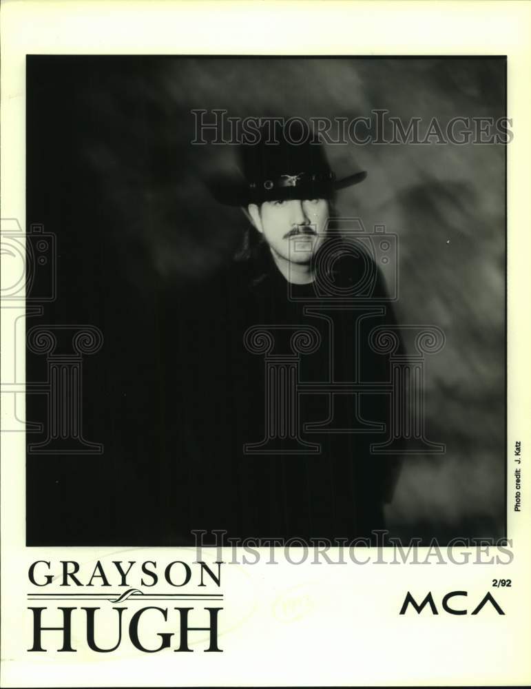 1992 Press Photo Singer Grayson Hugh - sap20598- Historic Images