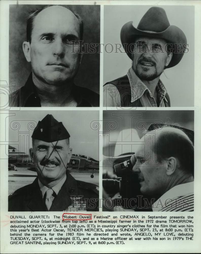 1979 Press Photo Actor Robert Duvall in composite of "Robert Duvall Festival"- Historic Images