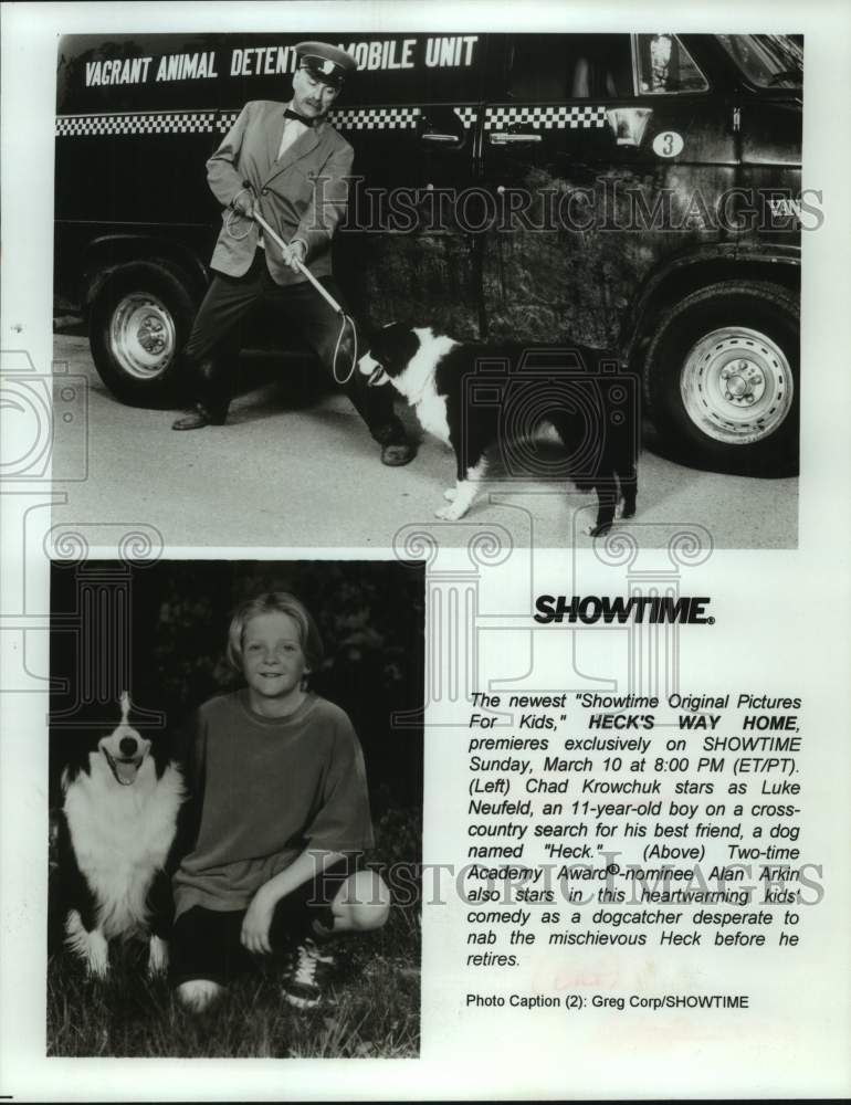 1996 Press Photo Chad Krowchuk stars on Heck's Way Home, on Showtime.- Historic Images