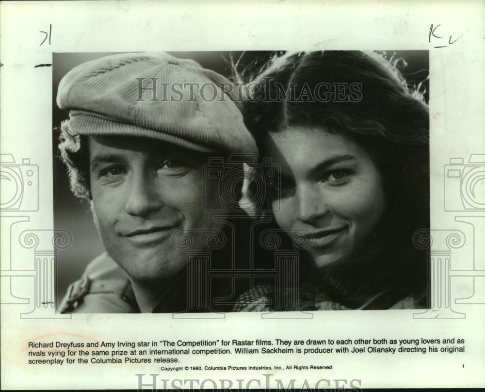 1980 Press Photo Actors Richard Dreyfuss and Amy Irving in "The Competition"- Historic Images