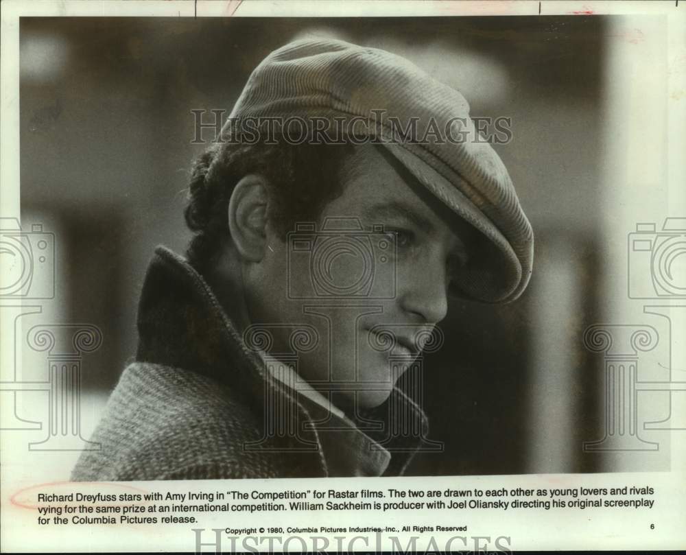 1980 Press Photo Actor Richard Dreyfuss in &quot;The Competition&quot; movie closeup- Historic Images