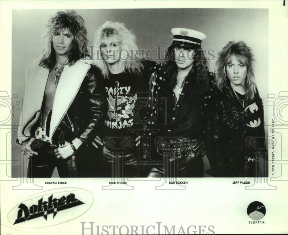 1987 Press Photo Four Members of the band Dokken, Entertainers ...