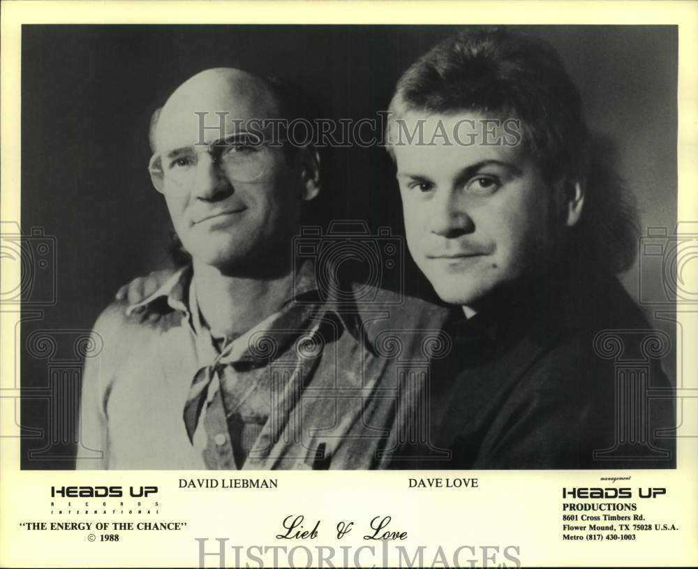 1988 Press Photo Recording artists David Liebman and Dave Love - sap21191- Historic Images