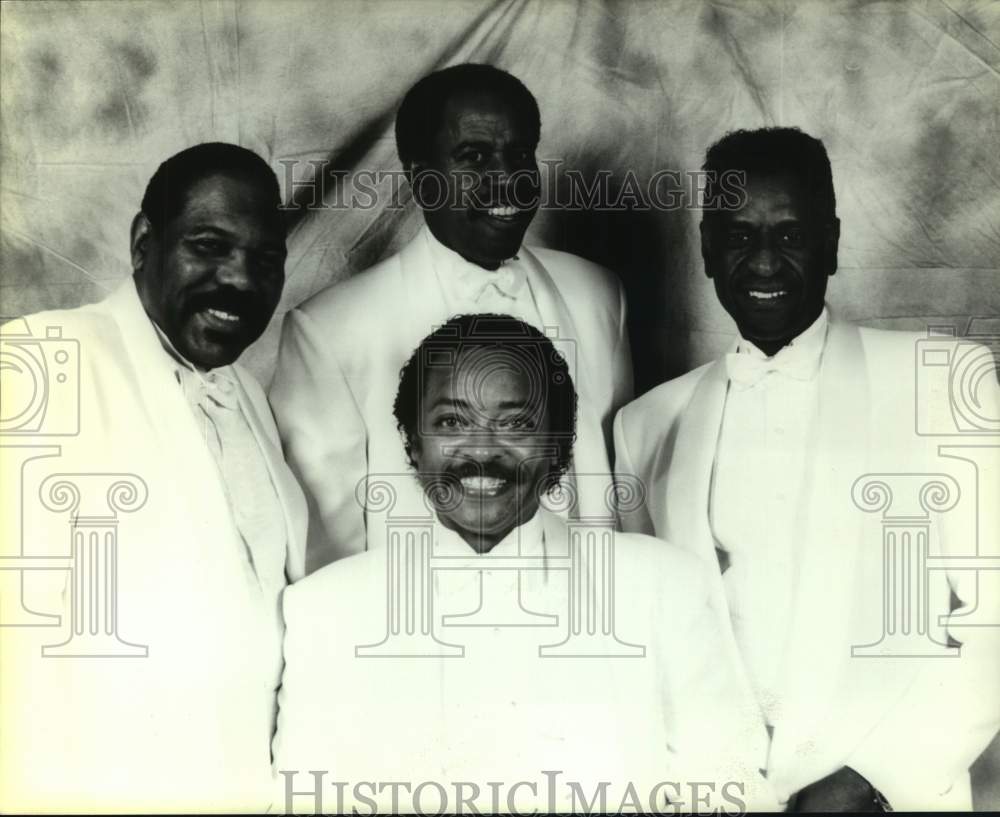 1996 Press Photo Four Members of the band Coasters, Entertainers ...