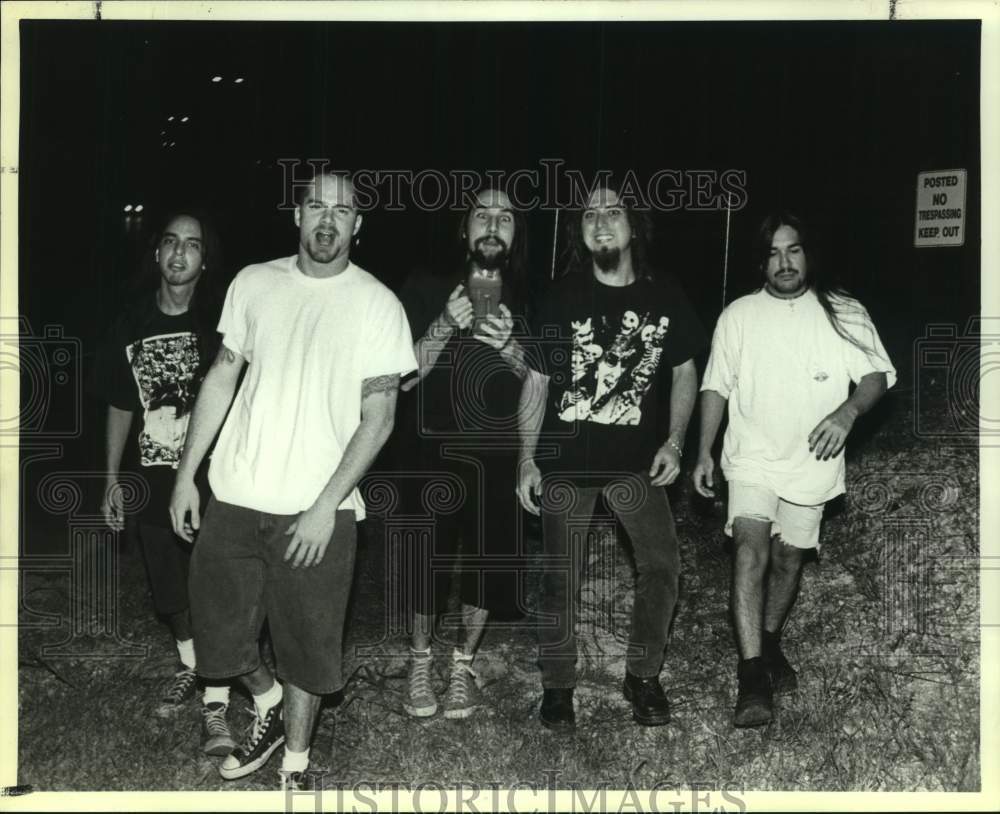1995 Press Photo Five Members of the Alienation rock band, Entertainers- Historic Images