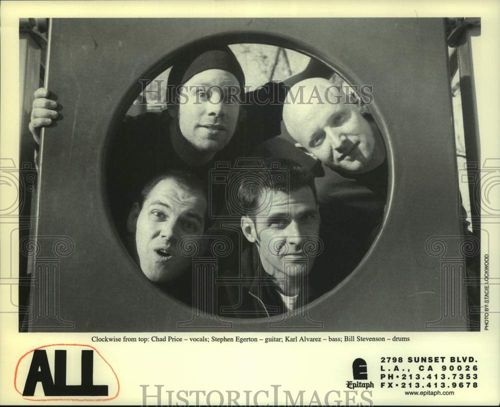 2000 Press Photo Four Members of the band All, Entertainers, Musicians- Historic Images