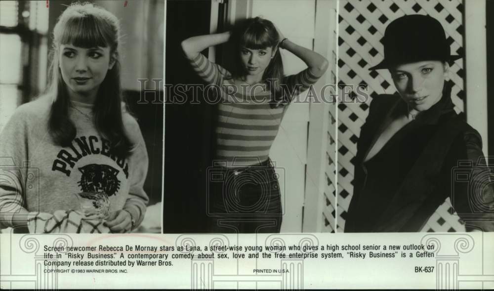1983 Press Photo Actress Rebecca De Mornay in "Risky Business" composite- Historic Images
