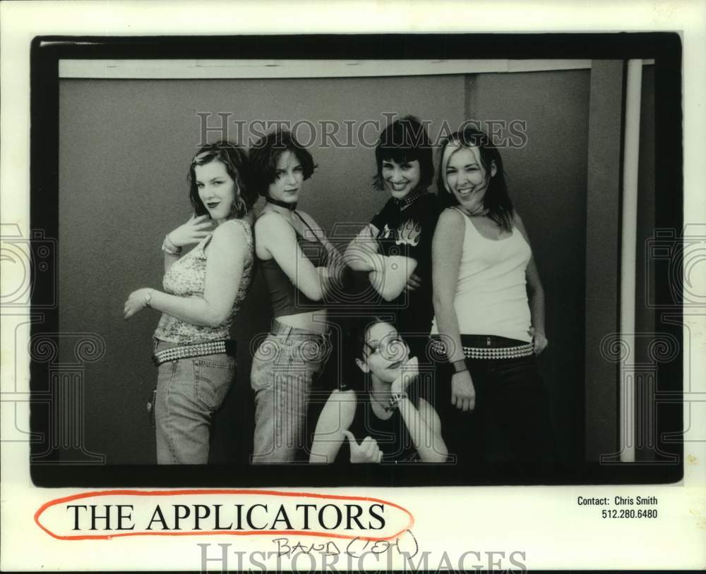 2001 Press Photo Five Members of the band The Applicators, Entertainers- Historic Images