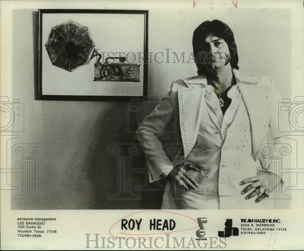 1979 Press Photo Singer Roy Head - sap21799- Historic Images