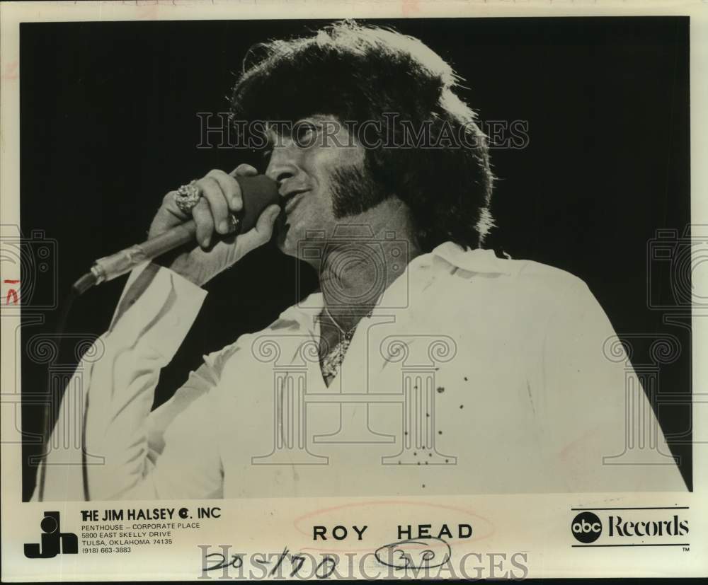 1978 Press Photo Singer Roy Head - sap21801- Historic Images