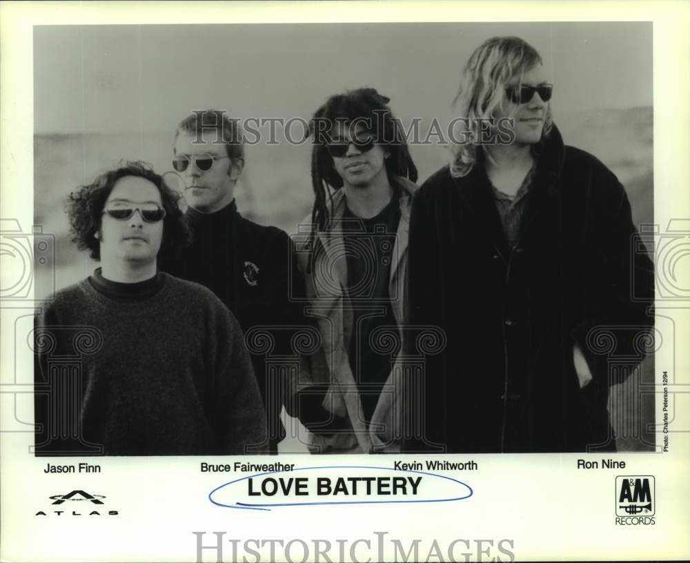 1994 Press Photo Four Members of the band Love Battery, Entertainers - sap21841- Historic Images
