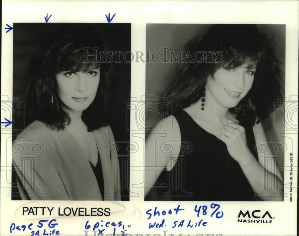 1991 Press Photo Singer Patty Loveless in composite - sap21855- Historic Images