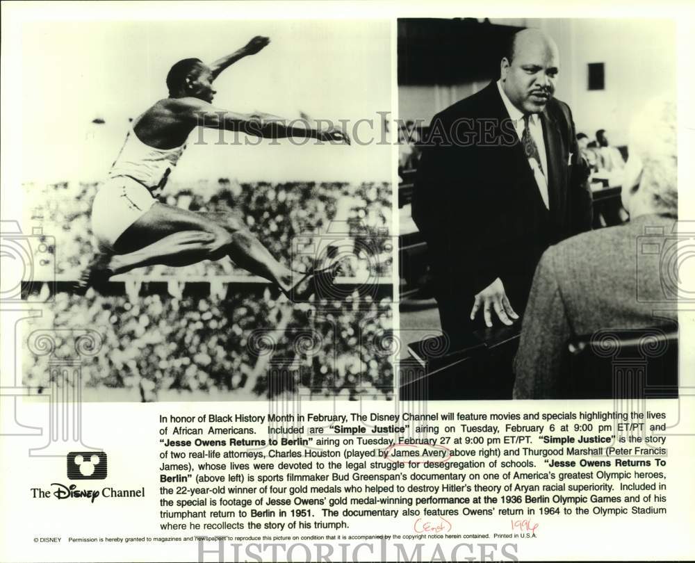 1996 Press Photo Actors James Avery and Peter Francis James in &quot;Simple Justice&quot;- Historic Images