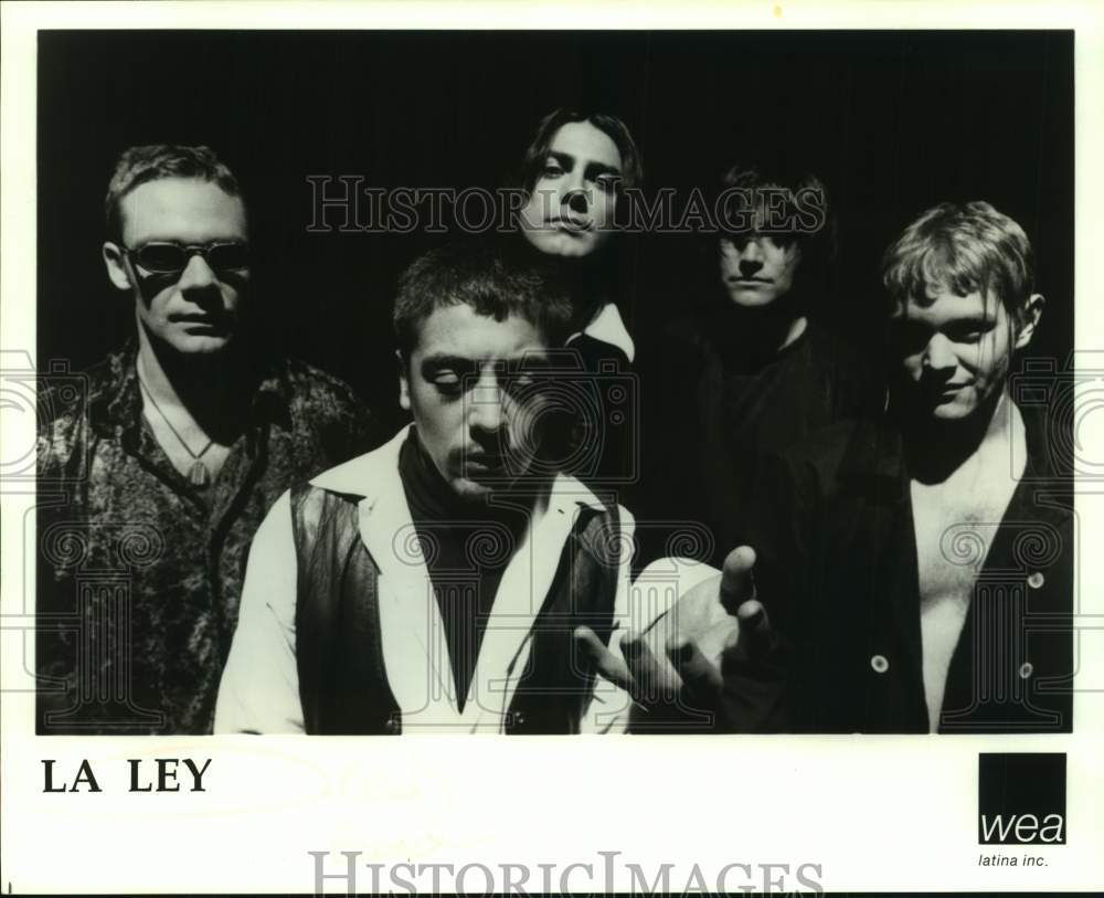 1996 Press Photo Five Members of the band La Ley, Entertainers, Musicians- Historic Images