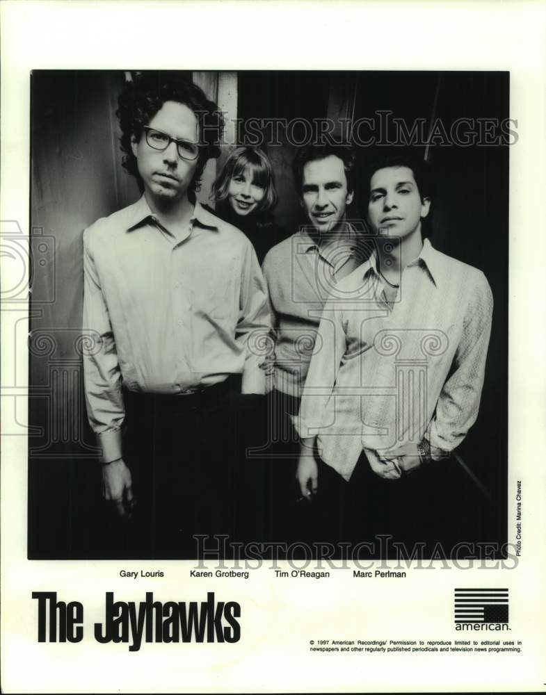 1997 Press Photo Four Members of the band The Jayhawks, Entertainers - sap21991- Historic Images