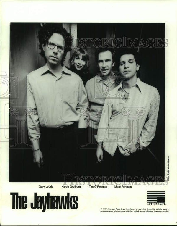 1997 Press Photo Four Members of the band The Jayhawks, Entertainers ...