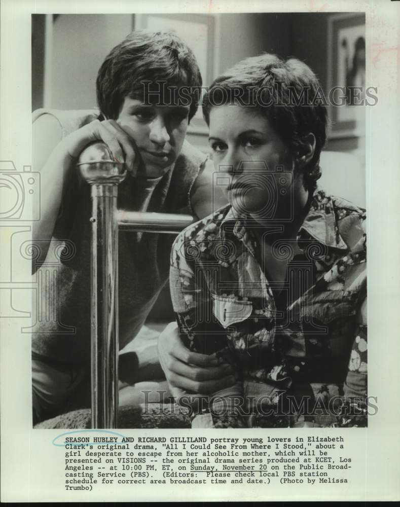 Press Photo Actors Season Hubley and Richard Gilliland in PBS Television Show- Historic Images