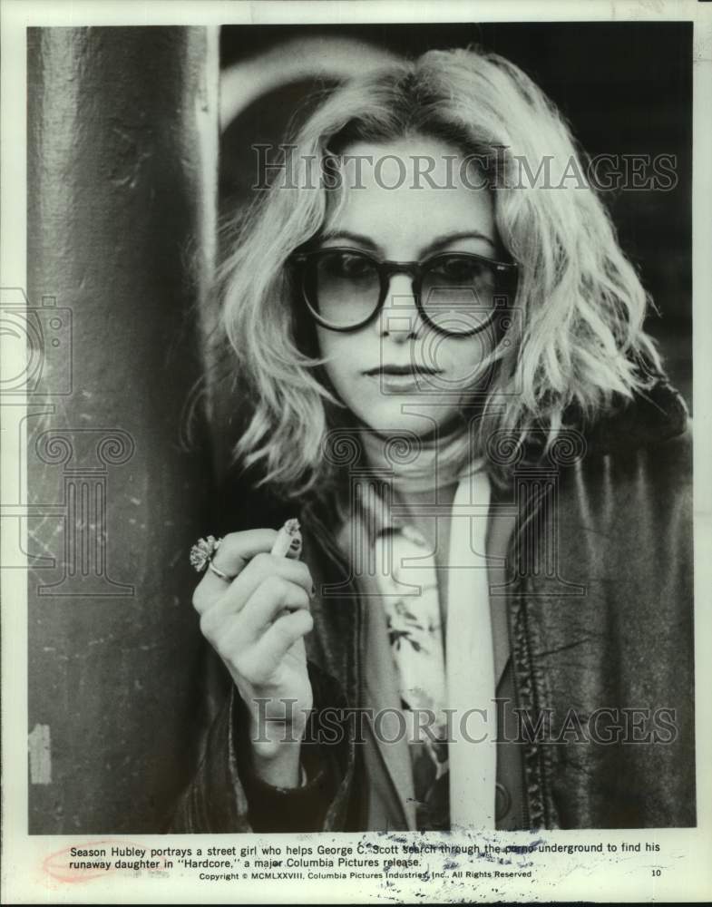 1978 Press Photo Actress Season Hubley in &quot;Hardcore&quot; movie closeup - sap22024- Historic Images