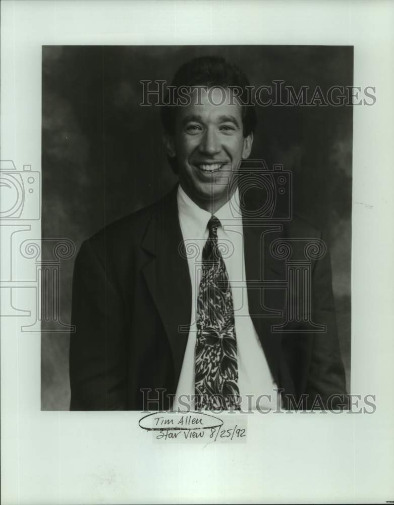 1992 Press Photo Tim Allen, Comedian, Actor - sap22194- Historic Images